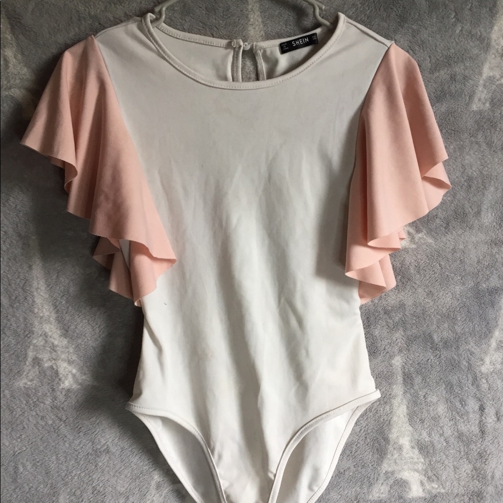 White and pink SHEIN Bodysuit